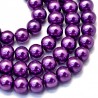 76 KORALIKI SZKLANE PERŁY KULE SZNUR 8mm 42szt