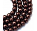 40 KORALIKI SZKLANE PERŁY KULE SZNUR 8mm 42szt