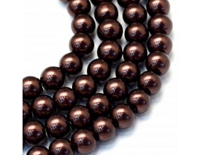 40 KORALIKI SZKLANE PERŁY KULE SZNUR 8mm 42szt