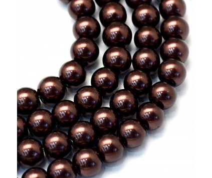 40 KORALIKI SZKLANE PERŁY KULE SZNUR 8mm 42szt