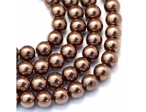 52 KORALIKI SZKLANE PERŁY KULE SZNUR 8mm 42szt