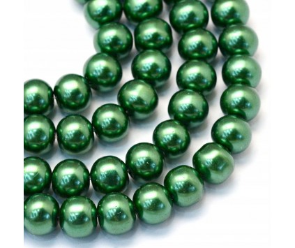 71 KORALIKI SZKLANE PERŁY KULE SZNUR 8mm 42szt
