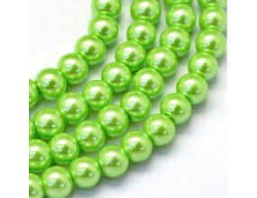 66 KORALIKI SZKLANE PERŁY KULE SZNUR 8mm 42szt