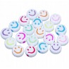 KORALIKI UŚMIECHY BIAŁO-KOLOROWE MIX 20szt EMOJI
