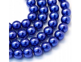 19 KORALIKI SZKLANE PERŁY KULE SZNUR 8mm 42szt