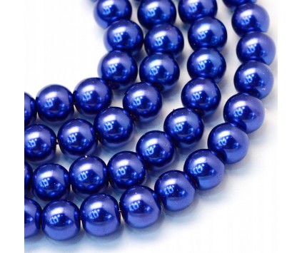19 KORALIKI SZKLANE PERŁY KULE SZNUR 8mm 42szt