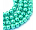 32 KORALIKI SZKLANE PERŁY KULE SZNUR 8mm 42szt