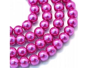 57 KORALIKI SZKLANE PERŁY KULE SZNUR 8mm 42szt