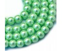 04 KORALIKI SZKLANE PERŁY KULE SZNUR 8mm 42szt