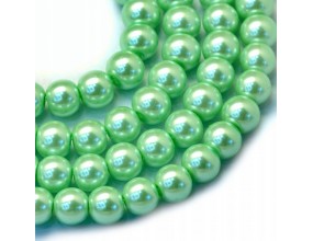 04 KORALIKI SZKLANE PERŁY KULE SZNUR 8mm 42szt