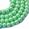 04 KORALIKI SZKLANE PERŁY KULE SZNUR 8mm 42szt