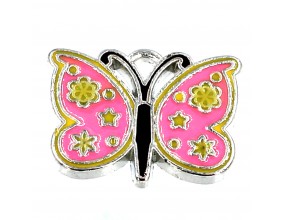 Zawieszka emaliowana Motyl 18x15x2mm 1szt
