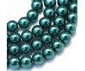 79 KORALIKI SZKLANE PERŁY KULE SZNUR 8mm 42szt