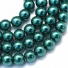 79 KORALIKI SZKLANE PERŁY KULE SZNUR 8mm 42szt