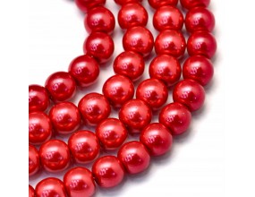 74 KORALIKI SZKLANE PERŁY KULE SZNUR 8mm 42szt