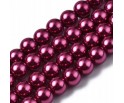 14 KORALIKI SZKLANE PERŁY KULE SZNUR 8mm 42szt