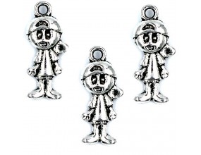 Zawieszka metalowa charms CHŁOPIEC 19x8mm 3szt