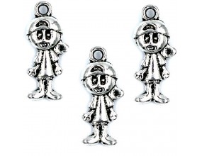 Zawieszka metalowa charms CHŁOPIEC 19x8mm 3szt