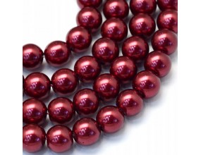 39 KORALIKI SZKLANE PERŁY SZNUR KULE 8mm 42szt