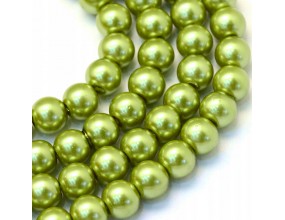 43 KORALIKI SZKLANE PERŁY KULE SZNUR 8mm 42szt