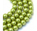 43 KORALIKI SZKLANE PERŁY KULE SZNUR 8mm 42szt