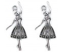 Zawieszka metalowa charms BALETNICA 30x13mm 2szt