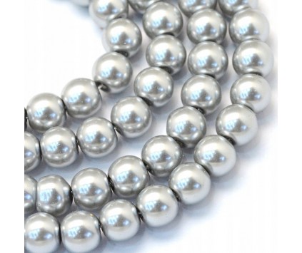 34 KORALIKI SZKLANE PERŁY KULE SZNUR 8mm 42szt