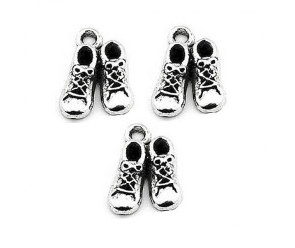 Zawieszka metalowa charms BUT BUCIKI 14x10mm 3szt