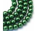 75 KORALIKI SZKLANE PERŁY KULE SZNUR 8mm 42szt