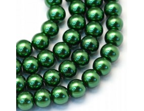75 KORALIKI SZKLANE PERŁY KULE SZNUR 8mm 42szt
