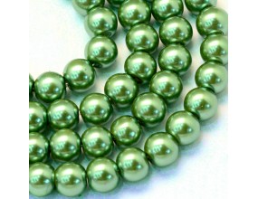 49 KORALIKI SZKLANE PERŁY KULE SZNUR 8mm 42szt