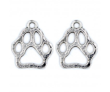 Zawieszka metalowa charms ŁAPA PSA 19x16mm 2szt
