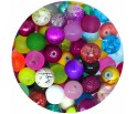 KORALIKI SZKLANE KULE 8mm MIX ZESTAW RÓŻNE 50szt