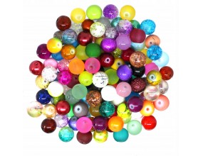 KORALIKI SZKLANE KULE 8mm MIX ZESTAW RÓŻNE 100szt