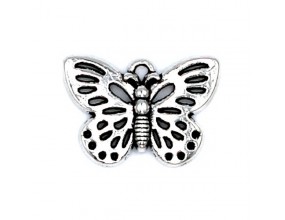 Zawieszka metalowa charms MOTYL Ażurowy 24mm 1szt