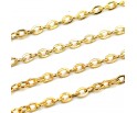 Łańcuszek do biżuterii 3x4x0.5mm 1metr k. złoty