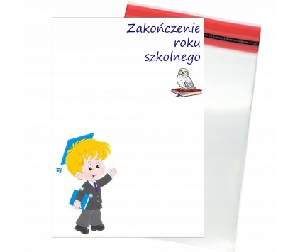 KARTECZKA OPAKOWANIE BRELOKA + CELOFAN ZESTAW 4szt