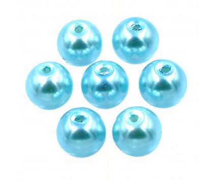 48 KORALIKI SZKLANE PERŁY PERŁA KULE 8mm 20szt