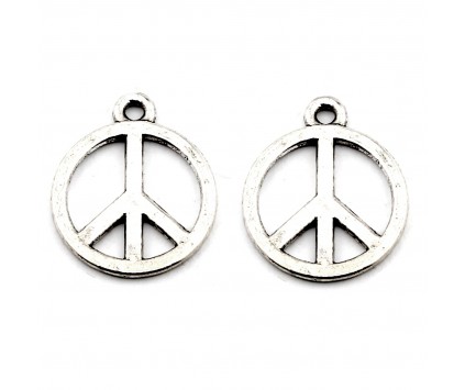 Zawieszka metalowa charms PACYFKA 13x12mm 2szt