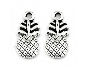 Zawieszka metalowa charms ANANAS 20x9mm 2szt