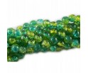 Koraliki SZKLANE CRACKLE 8mm SZNUR 52szt dwubarwne