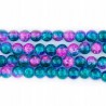 Koraliki SZKLANE CRACKLE 8mm SZNUR 52szt dwubarwne
