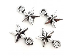 Zawieszka Akrylowa Charms Gwiazdka 12x15mm 6sztuk