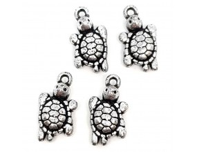 Zawieszka Akrylowa Charms Żółw 24x12mm 4sztuki