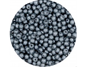 PERŁA PERŁY PEREŁKI SZKLANE 4mm siwy ciemny 50