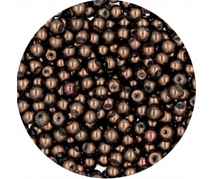 KORALIKI MROŻONE SZNUR 8mm SZKLANE 52szt mleczne