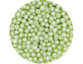 PERŁA PERŁY PEREŁKI SZKLANE 4mm zielone jasne 50 sztuk