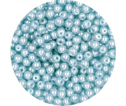 KORALIKI MROŻONE SZNUR 8mm SZKLANE 52szt mleczne