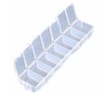 ORGANIZER PUDEŁKO NA KORALIKI 7 przegr. 15x3x1,8cm
