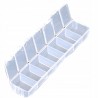 ORGANIZER PUDEŁKO NA KORALIKI 7 przegr. 15x3x1,8cm
